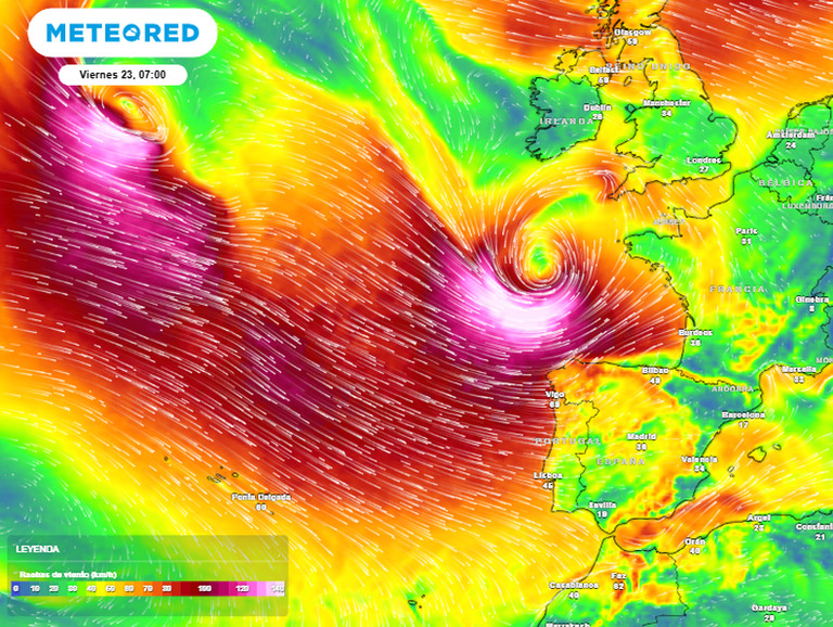 Poderoso tren de borrascas atl&aacute;nticas con valores de presi&oacute;n muy bajos y temporales de alto impacto: &iquest;&Iacute;ngrid a la vista?