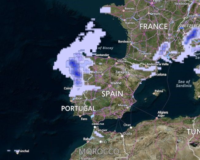 Foto 5: Probabilidad de precipitaciones acumuladas superiores a 150 mm en 10 días y escala Foto 5: Probabilidad de precipitaciones acumuladas superiores a 150 mm en 10 días y escala