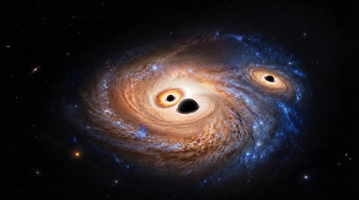 Por primera vez, los astr&oacute;nomos descubren tres agujeros negros supermasivos en una misma galaxia gracias a James Webb
