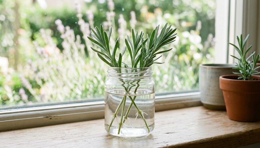 plantas Los esquejes de lavanda también pueden colocarse en agua para estimular la aparición de raíces, aunque luego deberán adaptarse al sustrato.