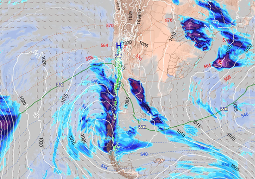 Tres frentes llegar&aacute;n a Chile la pr&oacute;xima semana: el &uacute;ltimo lo esperamos el fin de semana, con lluvias hasta Coquimbo