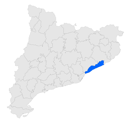La comarca de El Maresme en Cataluña, fuente Wikipedia