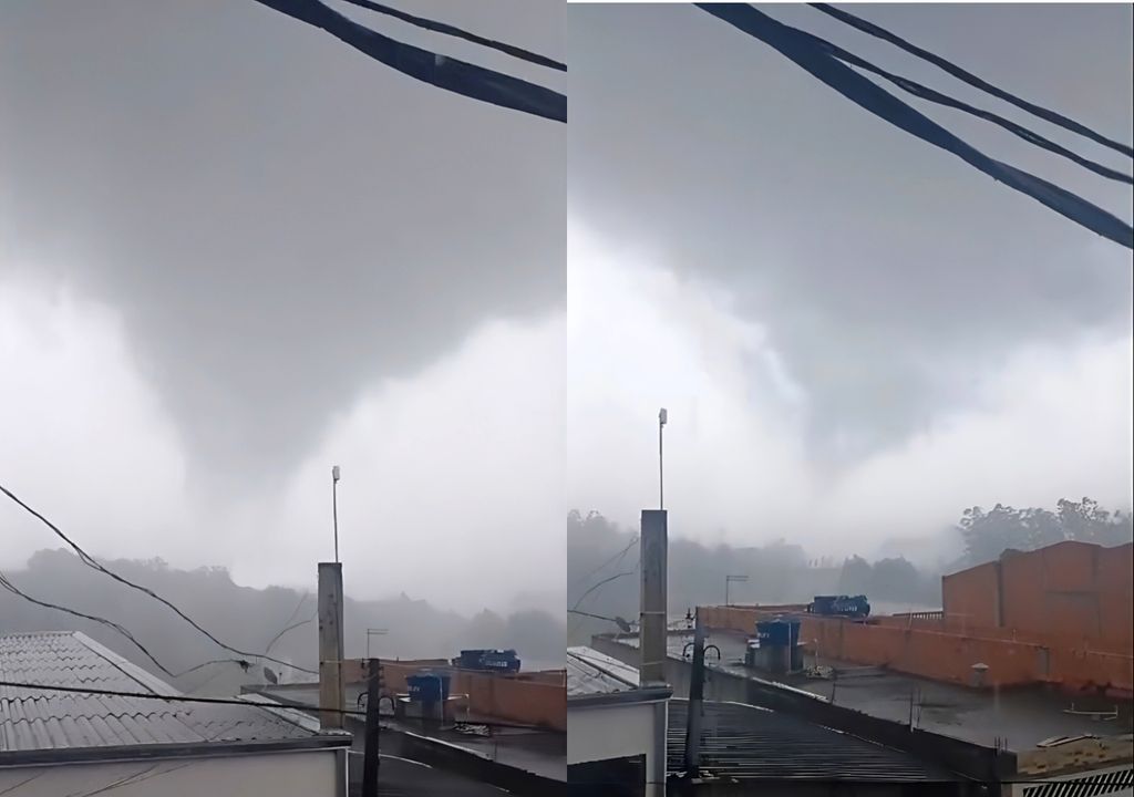 Fenômeno registrado em Cotia (São Paulo) no último domingo. Fenômeno registrado em Cotia (São Paulo) no último domingo.