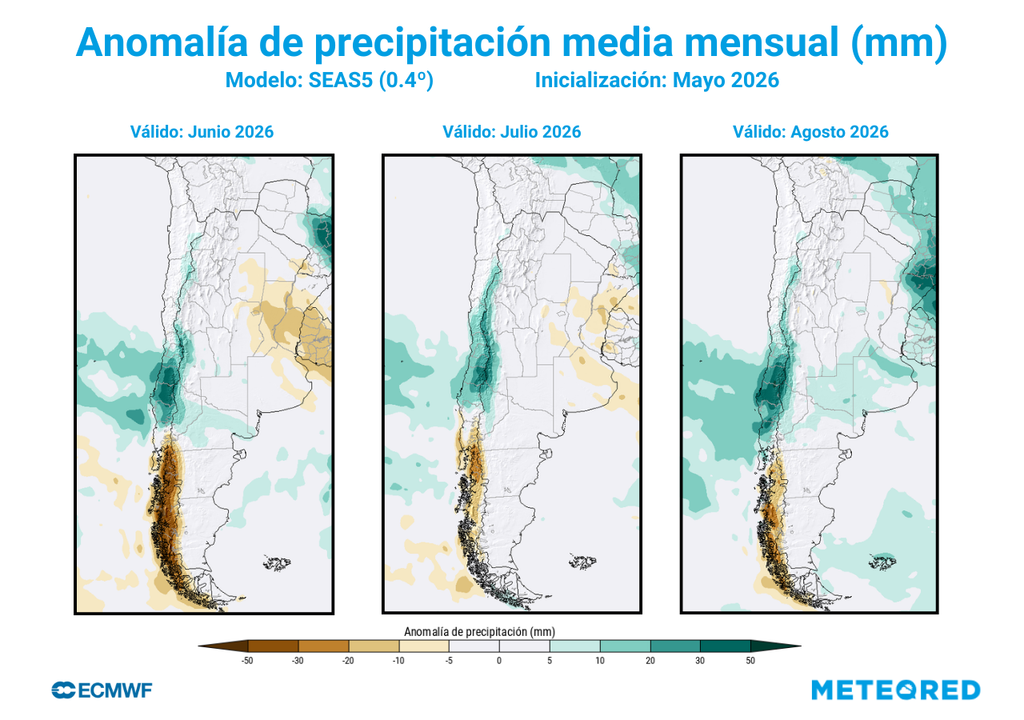 Las lluvias podrían caer con más abundancia este invierno en la zona central y sur de Chile. El Niño podría estar por detrás de la forzante positiva.