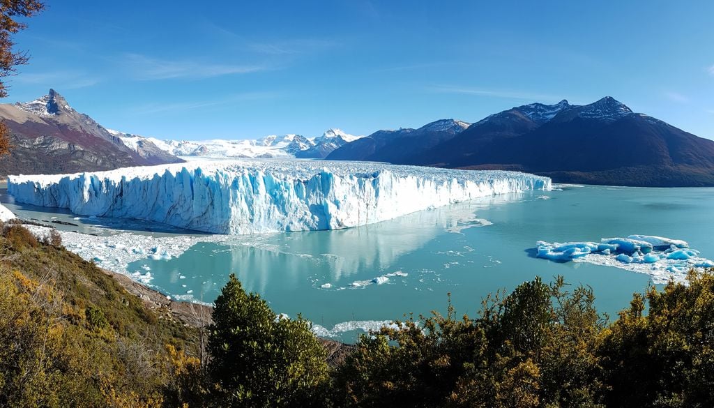 El glaciar Perito Moreno, en la Patagonia argentina, está en peligro debido a un retroceso acelerado causado por el cambio climático.