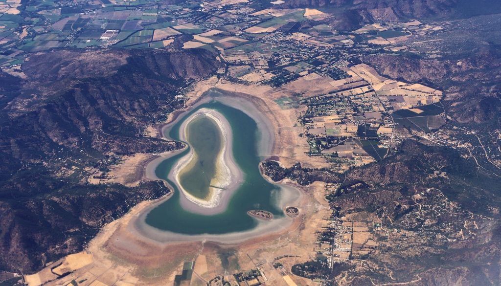 El Lago Aculeo, en Chile, se secó por completo en 2018 debido a la sequía y al aumento de las temperaturas.