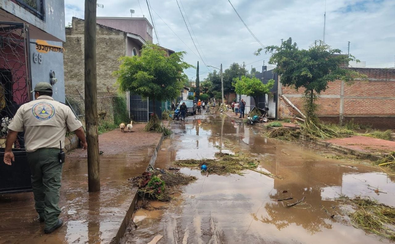 Los acumulados de lluvias más importantes esta semana, serán sobre Jalisco, Colima, Nayarit, Guerrero y Michoacán por el ciclón tropical Polo. Cortesía de Protección Civil Jalisco.