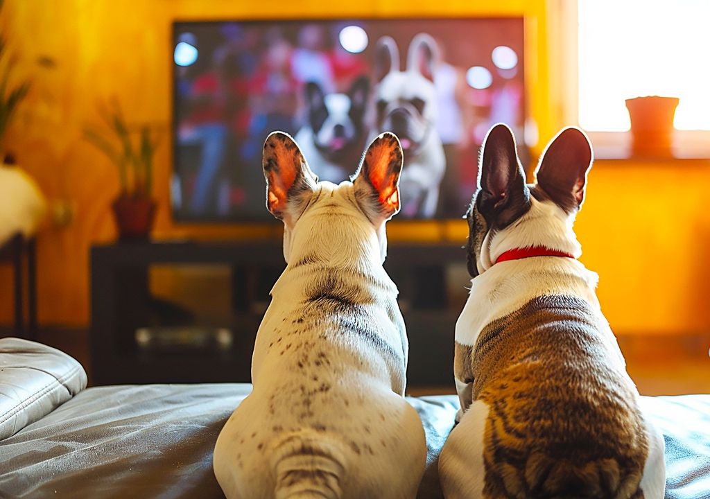 perros que miran TV