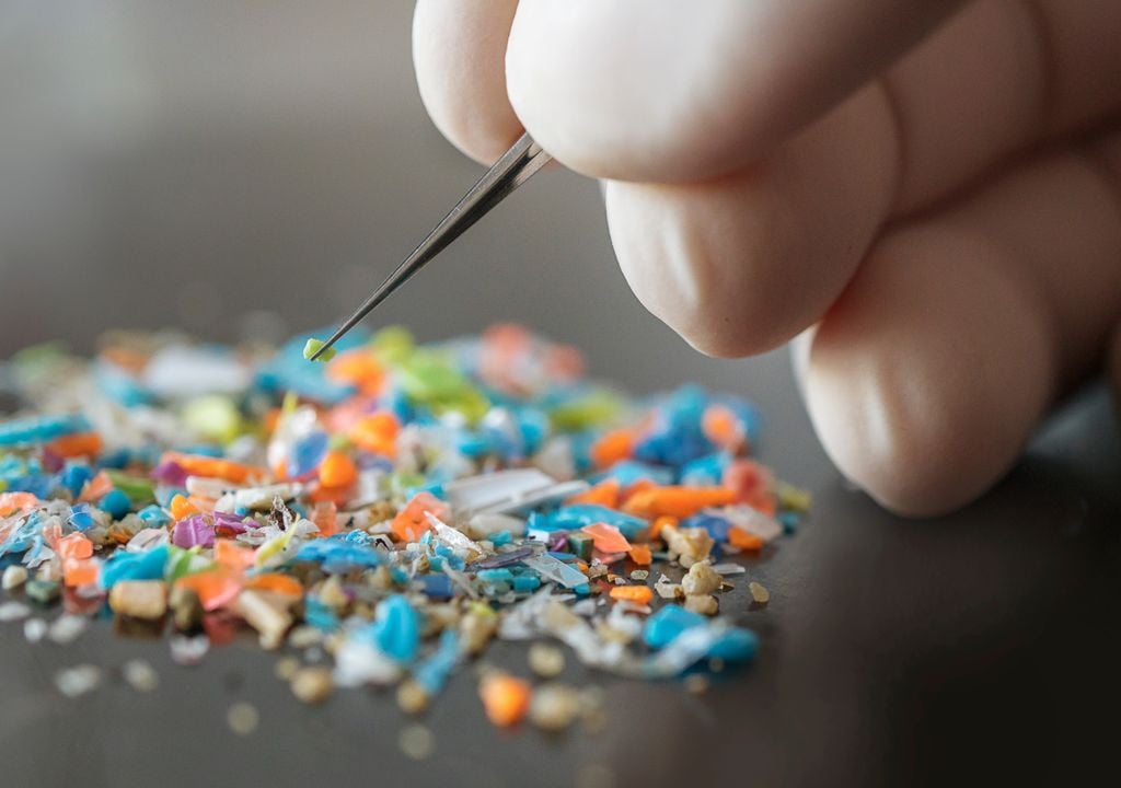 Partículas de microplástico.