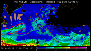 Tutorial de productos de satélite: El contenido total de agua precipitable