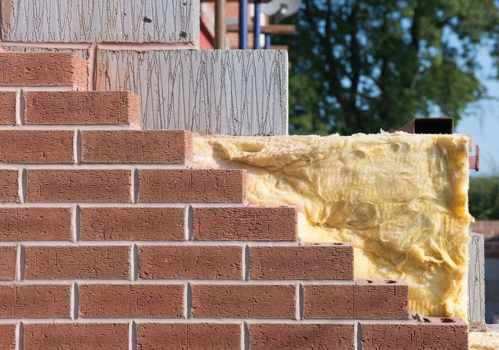 Cavity wall insulation is normally used in new buildings.