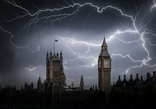 UK Met Office reports hundreds of lightning strikes and wind warning Monday after 'tornadoes' seen