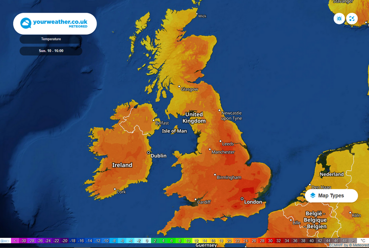 UK temperatures to push 30°C amidst heatwave warning
