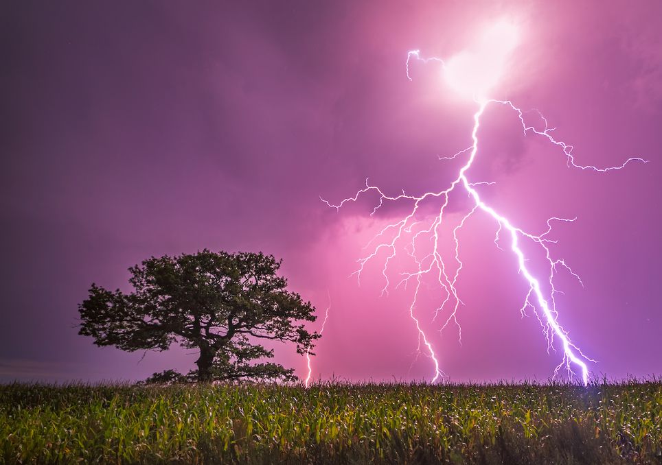 Thunderstorm in the UK.