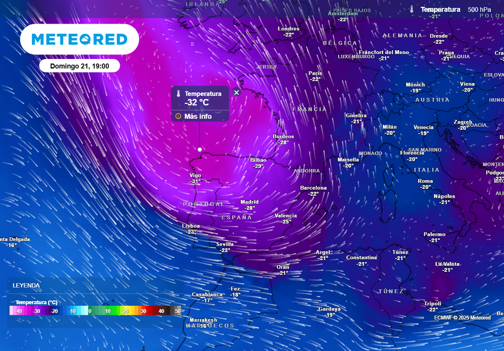 Las ondulaciones del chorro polar traerán nuevas vaguadas a España: la de este fin de semana ayudará a que la nieve caiga en las principales cordilleras.