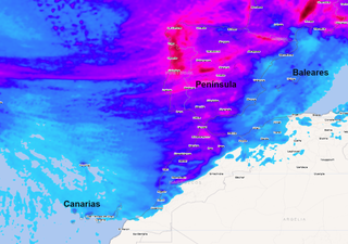 Última hora del temporal con el paso de la borrasca Aline y el tiempo para el fin de semana