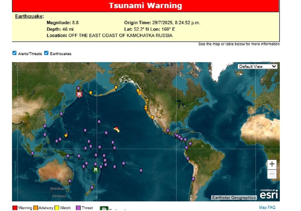 Alerta y advertencia de tsunami USGS Alerta y advertencia de tsunami USGS