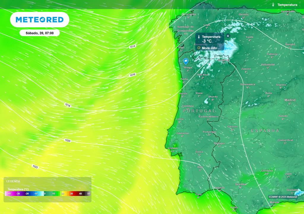 Mapa atmosférico: temperatura Mapa atmosférico: temperatura