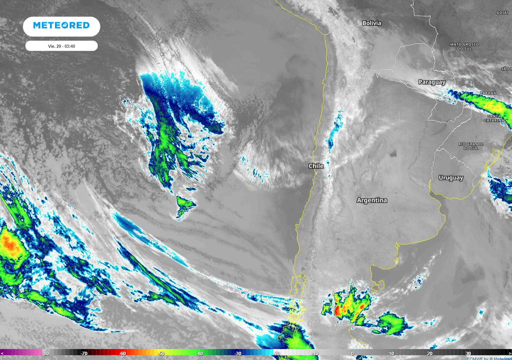 Imagen satelital; canal infrarrojo Imagen satelital; canal infrarrojo