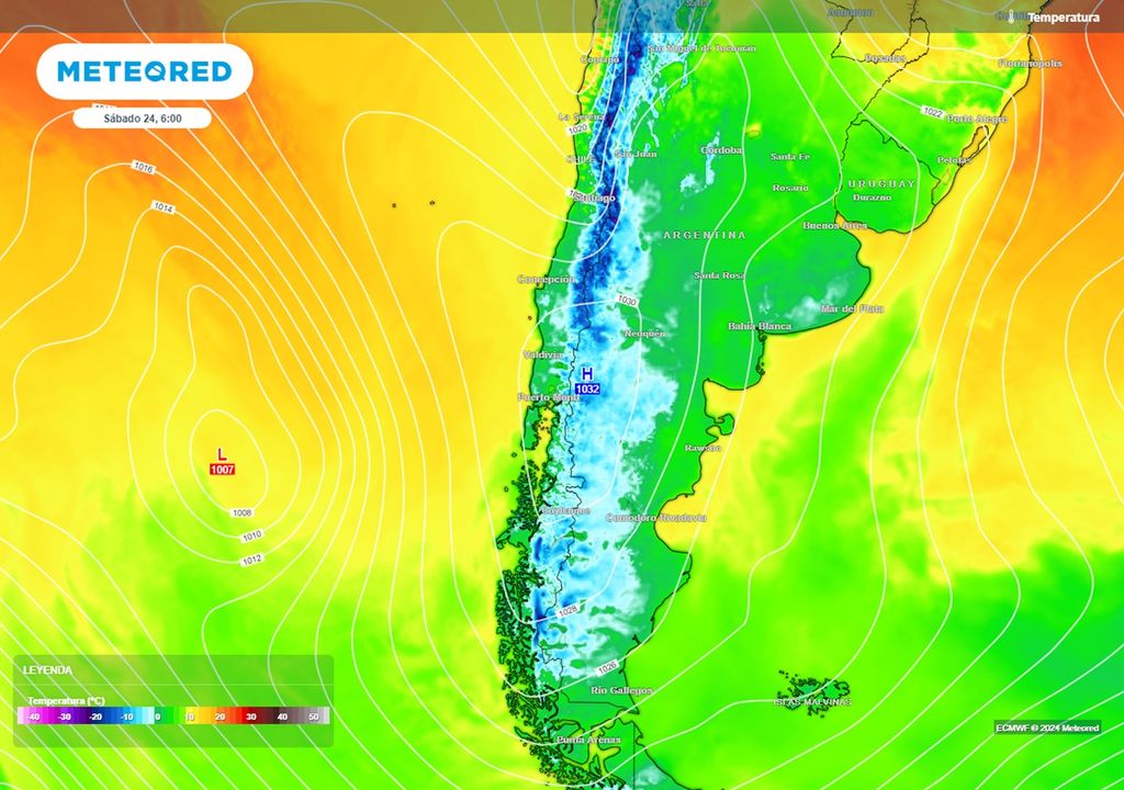 temperatura prevista según el modelo del ECWMF temperatura prevista según el modelo del ECWMF