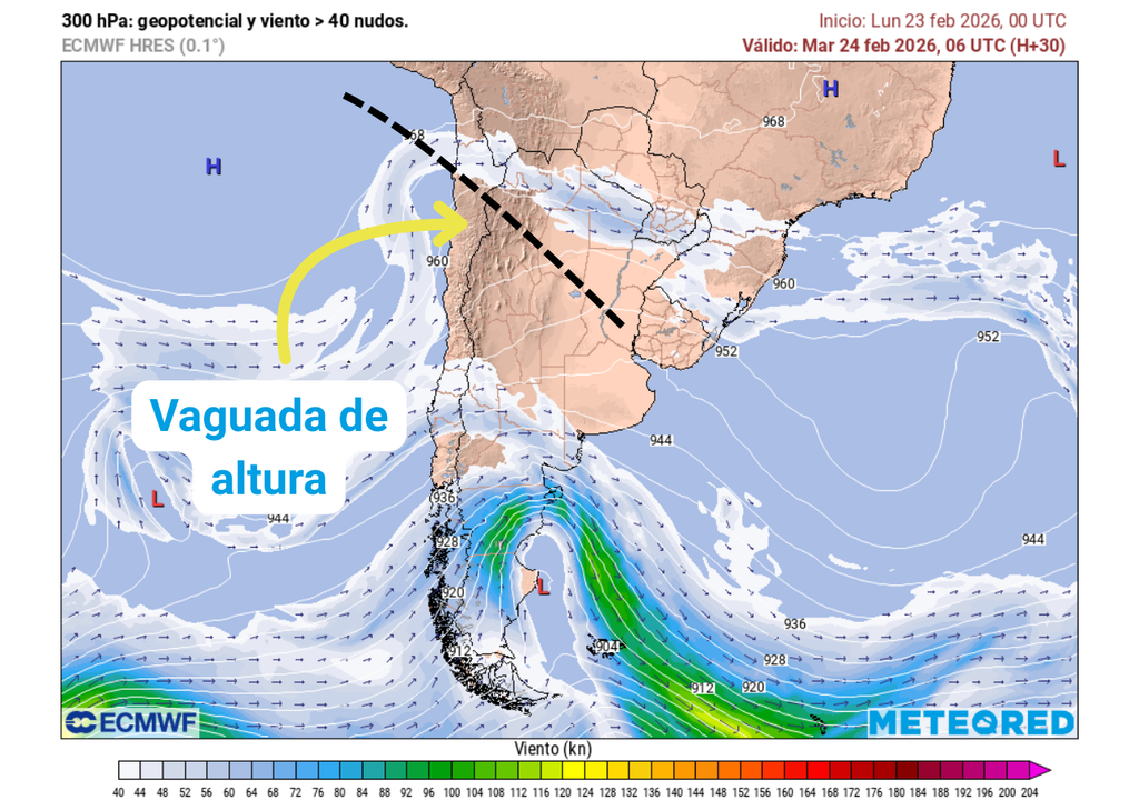 Una vaguada de altura será responsable por formar tormentas en el norte de Chile esta semana.