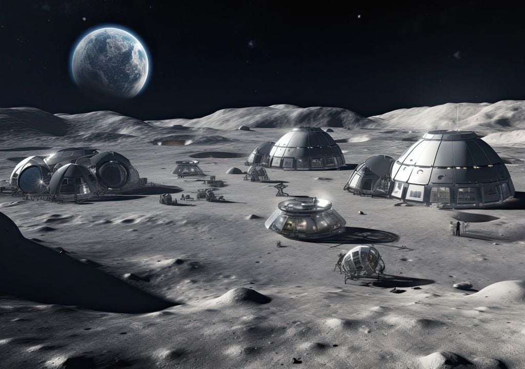 construção na Lua; IA