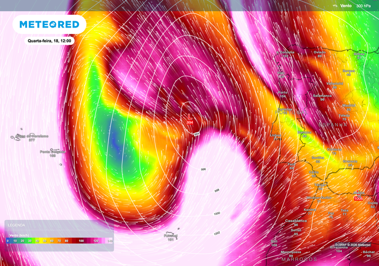 Uma grande ondula&ccedil;&atilde;o do jato polar poder&aacute; alterar o tempo em Portugal: estes ser&atilde;o os efeitos na chuva e na temperatura