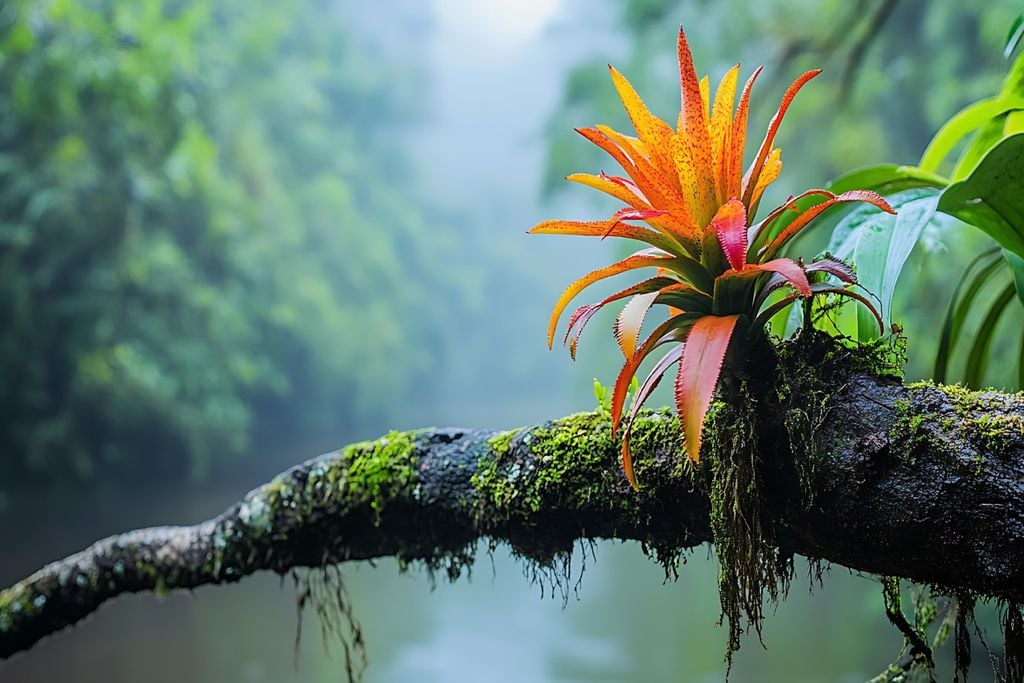 Les broméliacées sont essentielles à l'équilibre écologique de la Forêt Atlantique, contribuant à la rétention d'eau et offrant un abri à de nombreuses espèces.