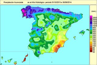 Un año hidrológico muy ligeramente más seco de lo normal