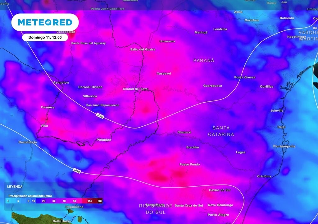 El noreste del país, y especialmente la provincia de Misiones tendrá recurrencia de chaparrones y tormentas durante el fin de semana. Los mejoramientos serán solo de tipo temporarios.