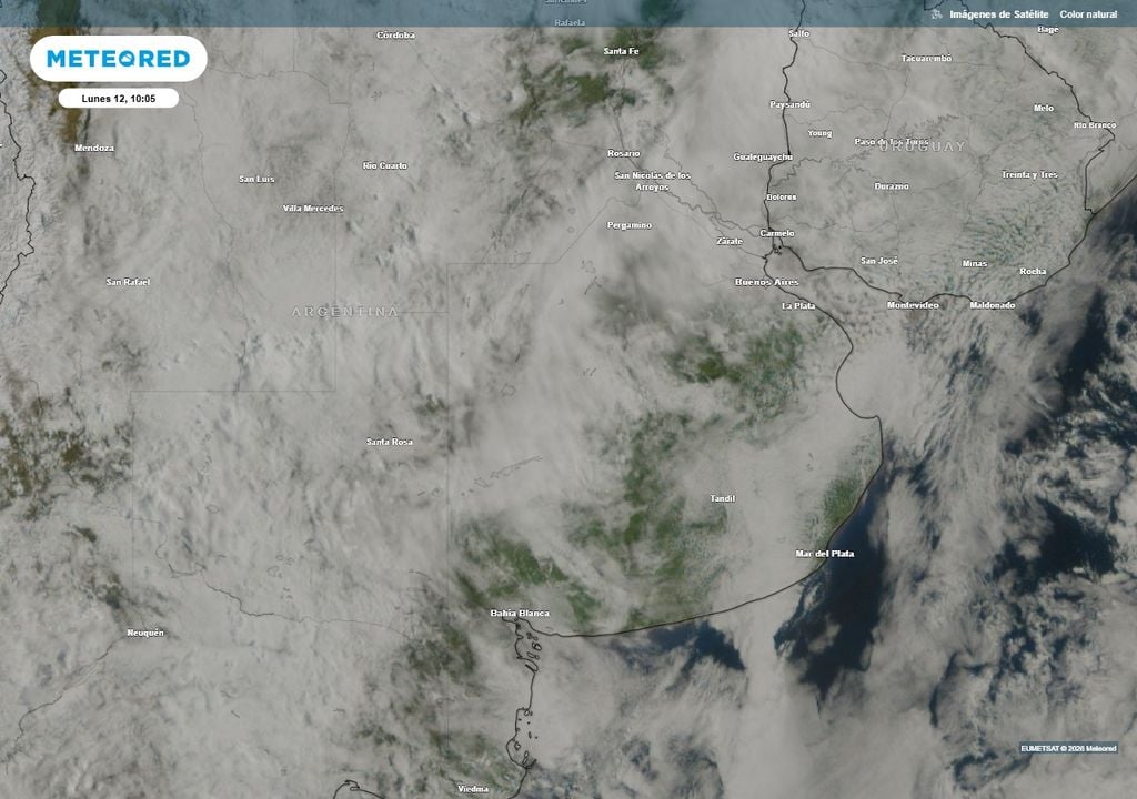 Bloqueo atmosférico primavera Buenos Aires AMBA tiempo lluvias nublado Mañana de lunes muy nublada en la región central de Argentina.
