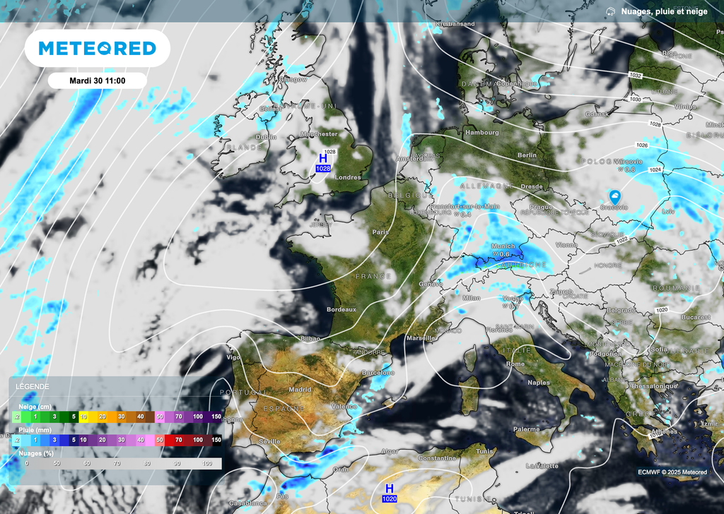 L'anticyclone va favoriser une météo plus sèche avec de belles éclaircies.