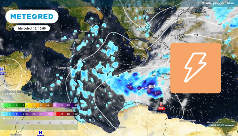 Un ciclone subtropicale sta per svilupparsi sul basso Mediterraneo, rischio medicane per il Sud Italia?