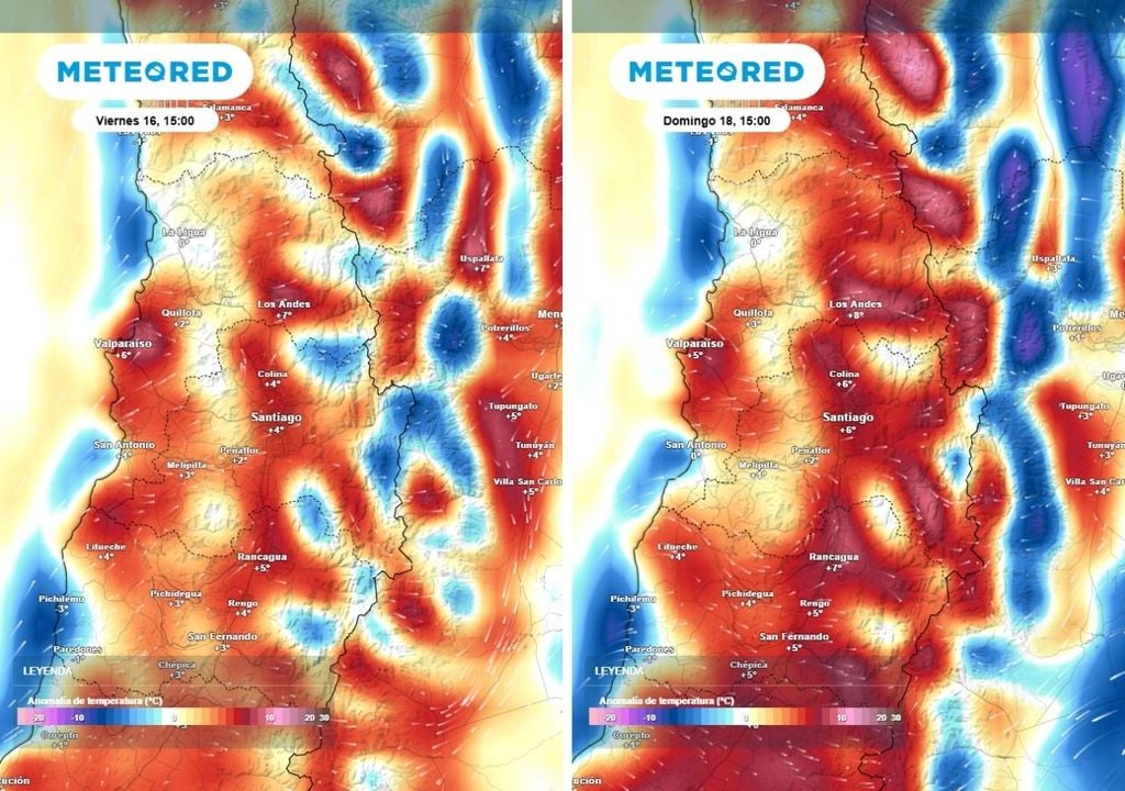 Mapas de anomalía de temperatura Mapas de anomalía de temperatura