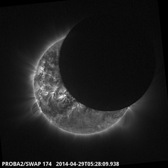 Un eclipse visto desde el espacio