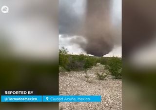 Un espectacular tornado provoc&oacute; el caos cerca de Ciudad Acu&ntilde;a, M&eacute;xico: investigan si hubo varios embudos