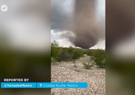 Un espectacular tornado provoc&oacute; el caos cerca de Ciudad Acu&ntilde;a, M&eacute;xico: investigan si hubo varios embudos