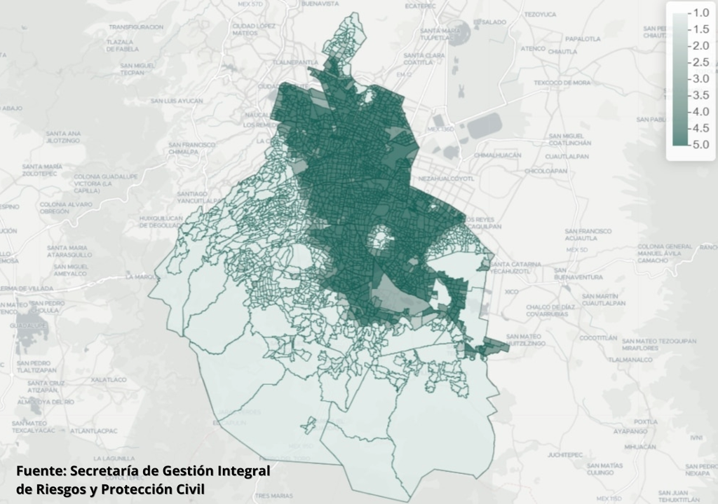Valle de Mexico; gestion del riesgo; lluvias; desastres; estadistica Valle de Mexico; gestion del riesgo; lluvias; desastres; estadistica