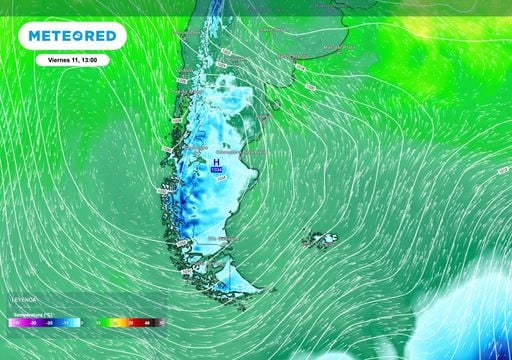 Un frente fr&iacute;o cruzar&aacute; la Patagonia: dejar&aacute; r&aacute;fagas de 75 km/h, lluvias, nevadas y un fuerte descenso t&eacute;rmico