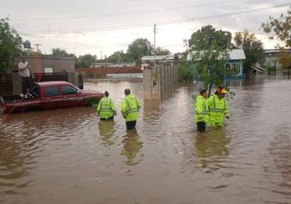 Un fuerte temporal deja graves inundaciones en el sudoeste y el centro de la provincia de Buenos Aires