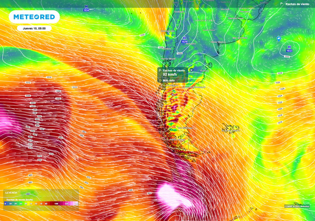 Sistema frontal y vientos Sistema frontal y vientos