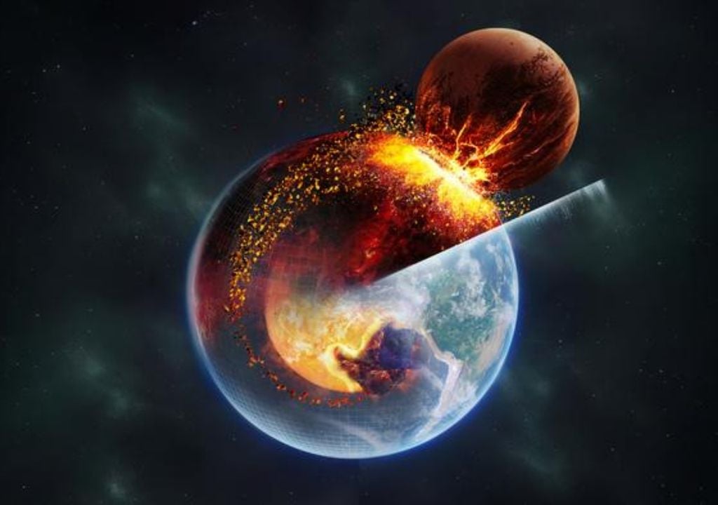 Theia Tierra Luna colisión vida