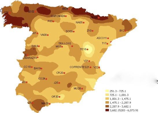Un Mapa Muestra La Huella De Las Bombas Atómicas En España