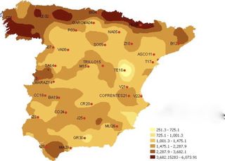 Un mapa muestra la huella de las bombas atómicas en España