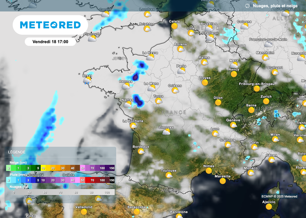 Orages parfois forts demain dans le nord-ouest de la France. Orages parfois forts demain dans le nord-ouest de la France.