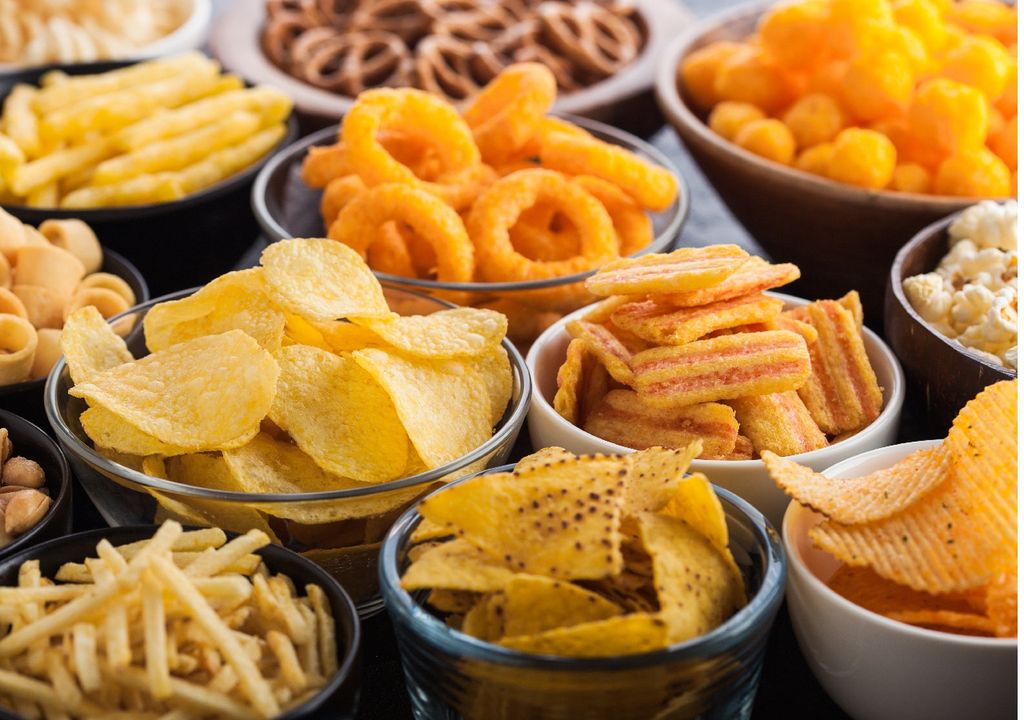 alimentos ultra procesados, papas fritas, ramitas, sufles alimentos ultra procesados, papas fritas, ramitas, sufles