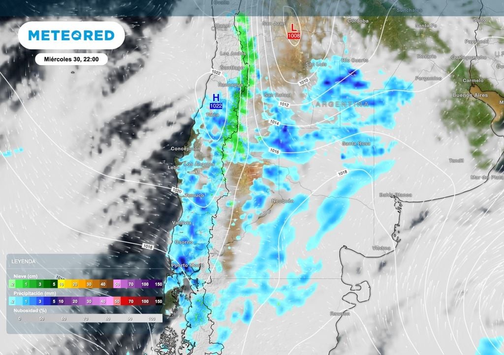 lluvias centro del pais Para la tarde y noche del miércoles 30 se esperan lluvias avanzando del norte de la Patagonia hacia sectores del sur de Cuyo, La Pampa, sur de San Luis y Córdoba, y el oeste de Buenos Aires.