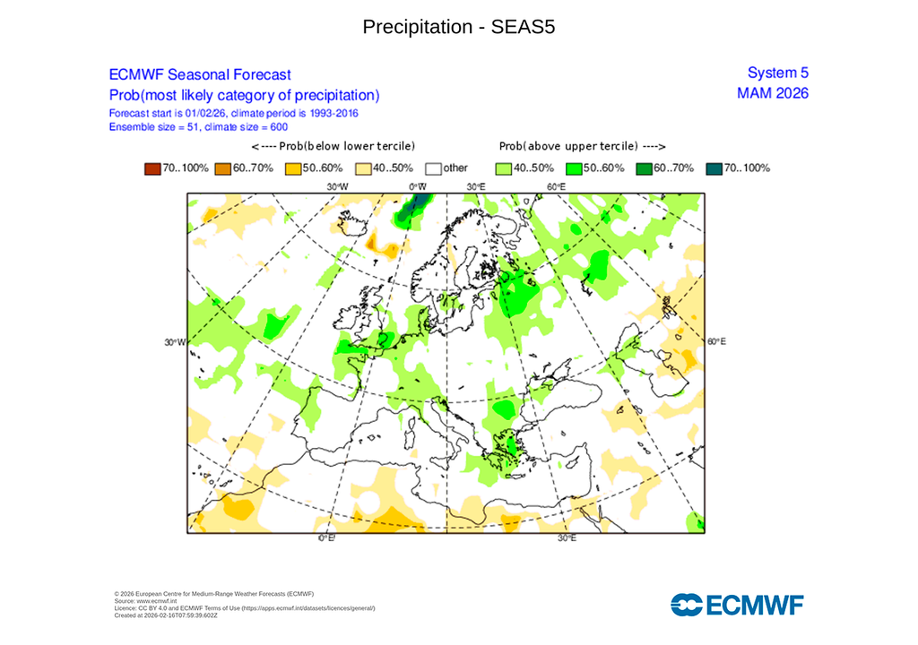 En los mapas se intuyen señales de que el próximo trimestre podría ser inestable en buena parte de Europa.