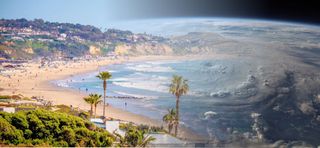 ¿Un raro huracán o tormenta tropical en California?