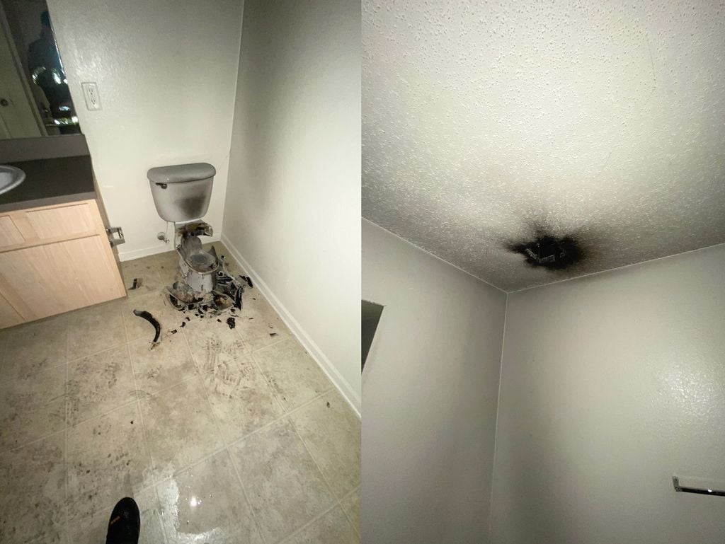 Tempête de foudre sur les toilettes de l'Oklahoma
